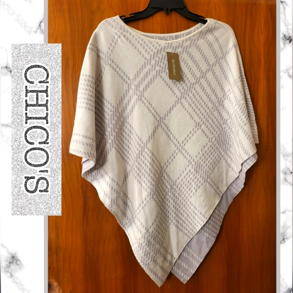 Chico's Sweaters - °°CHICO'S REVERSIBLE PONCHO°°